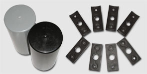 Picture of pole caps and spacers